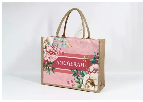 Jute messenger bag with leather trim, earthy tones, natural fiber weave